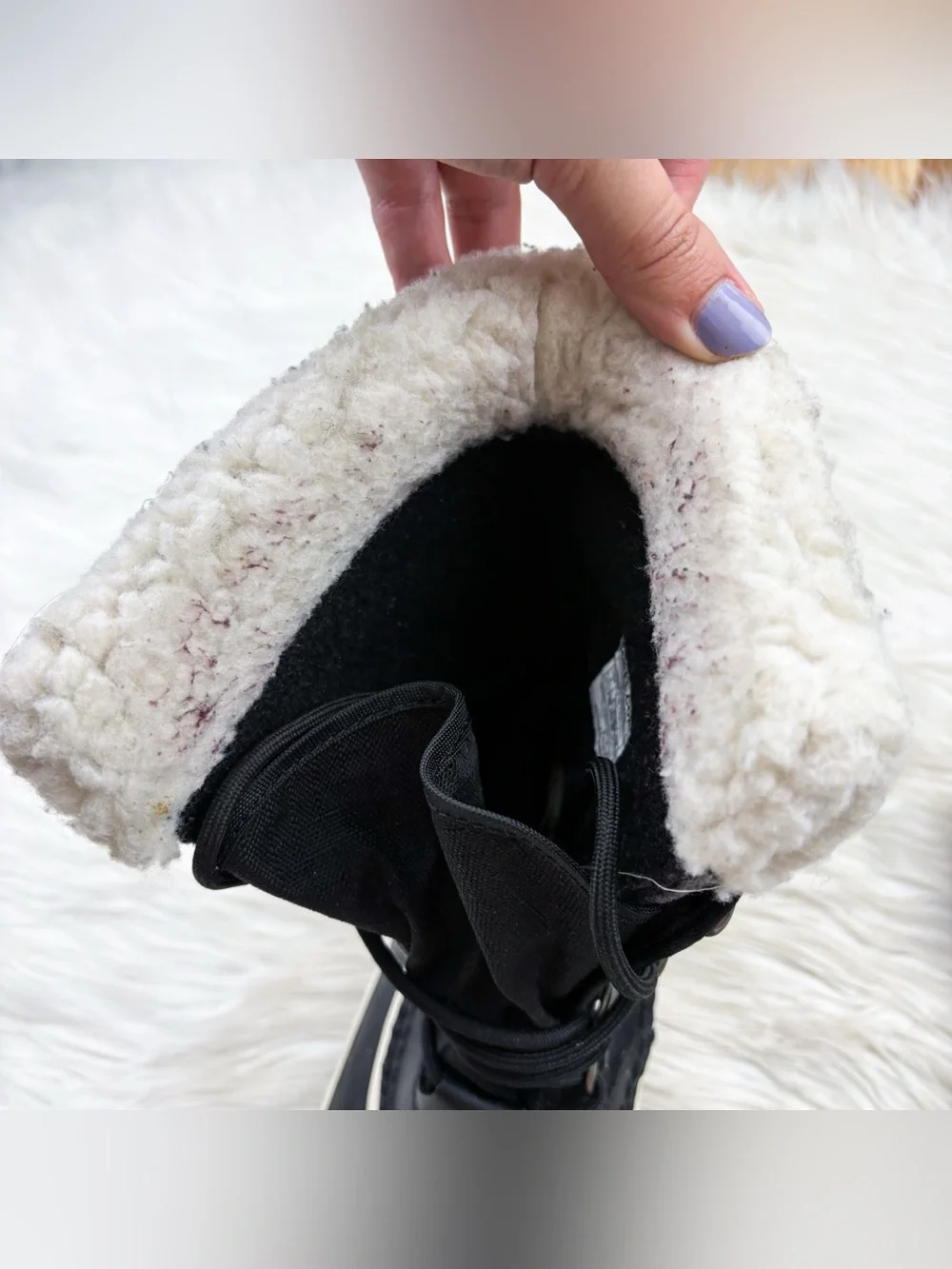 Sorel Winter Carnival Black Stone Boots Waterproof Fleece Lined Duck Snow Size 8